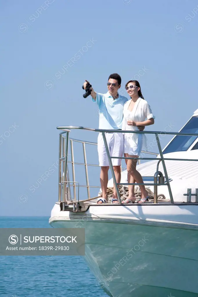 Happy Couple on a Yacht