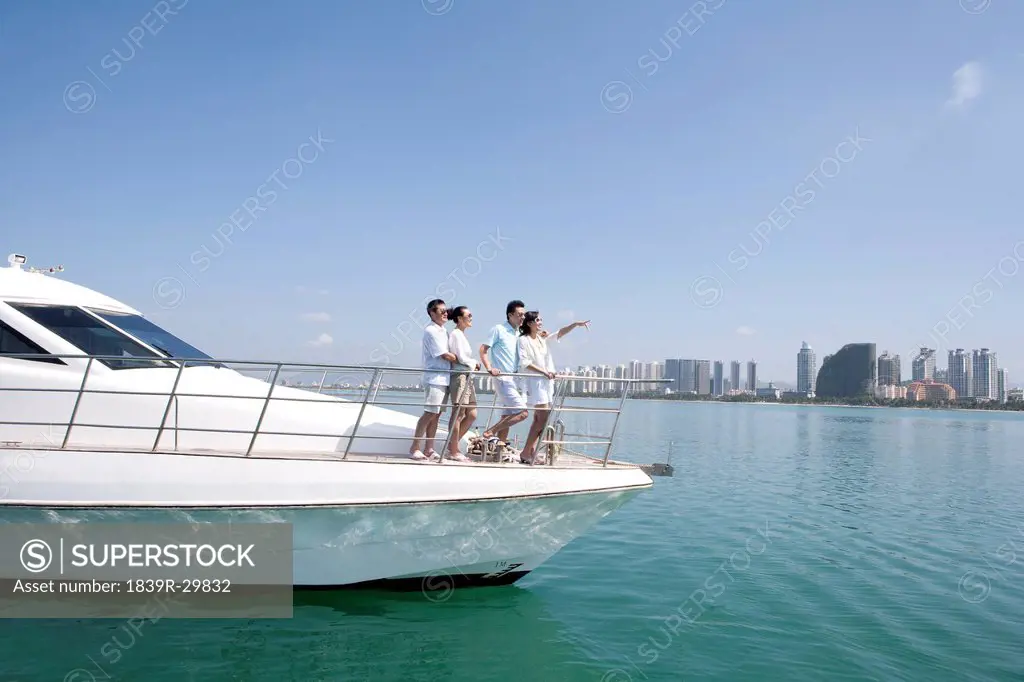 Friends Having Fun on a Yacht
