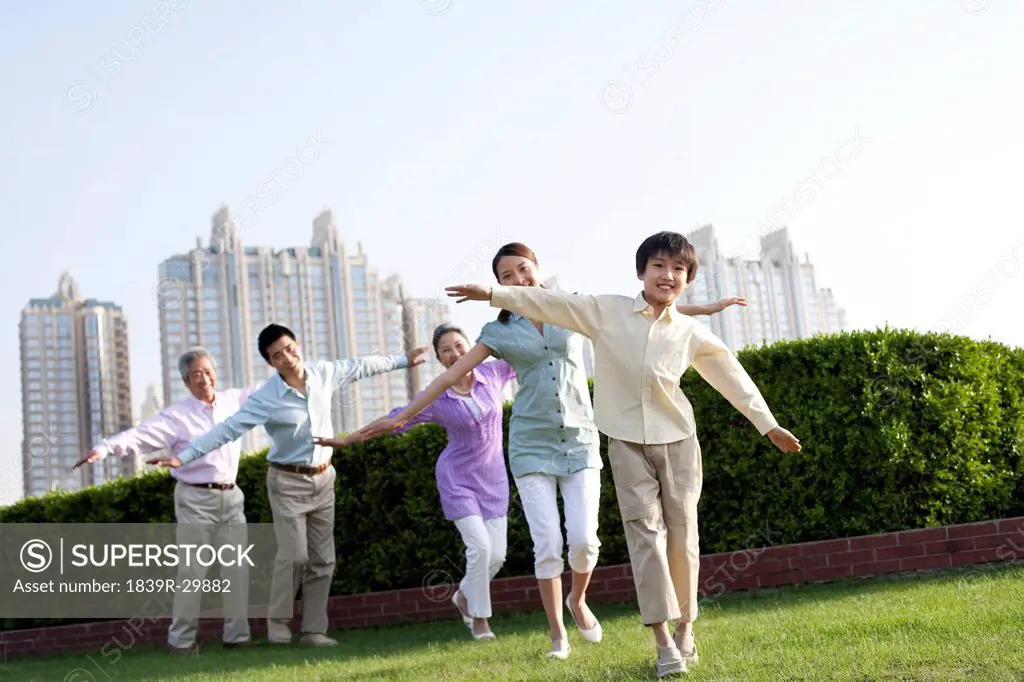 Family Playing at the Park