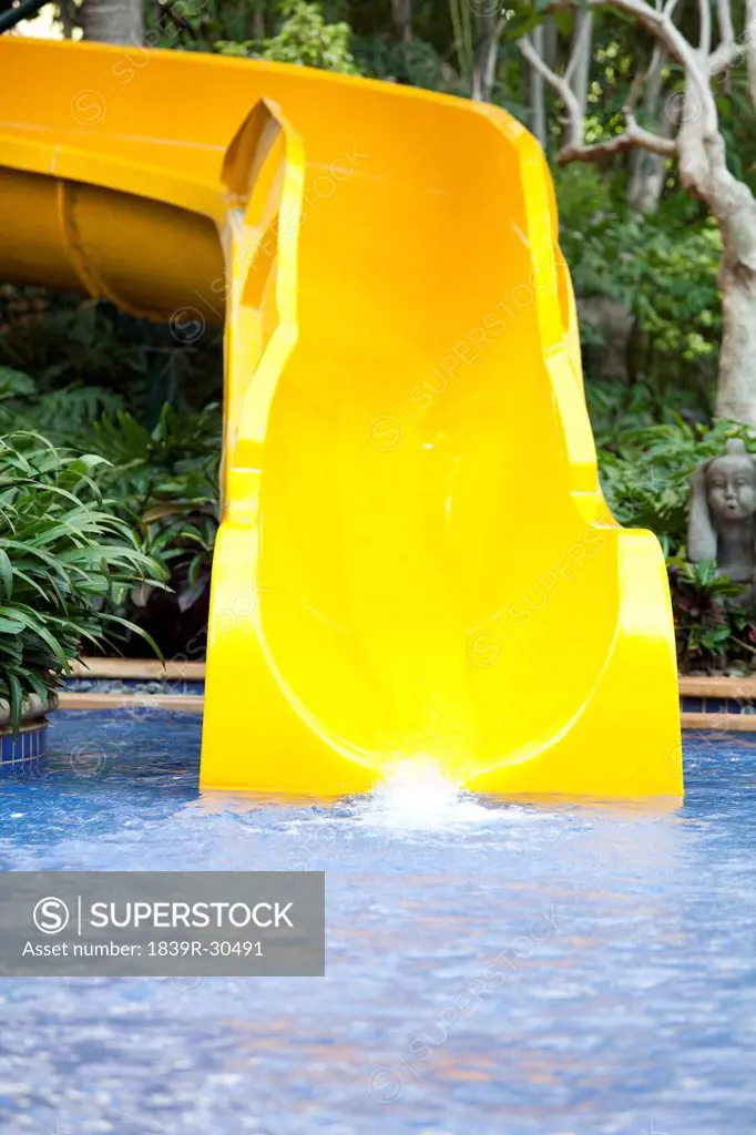 Water slide at a hotel resort