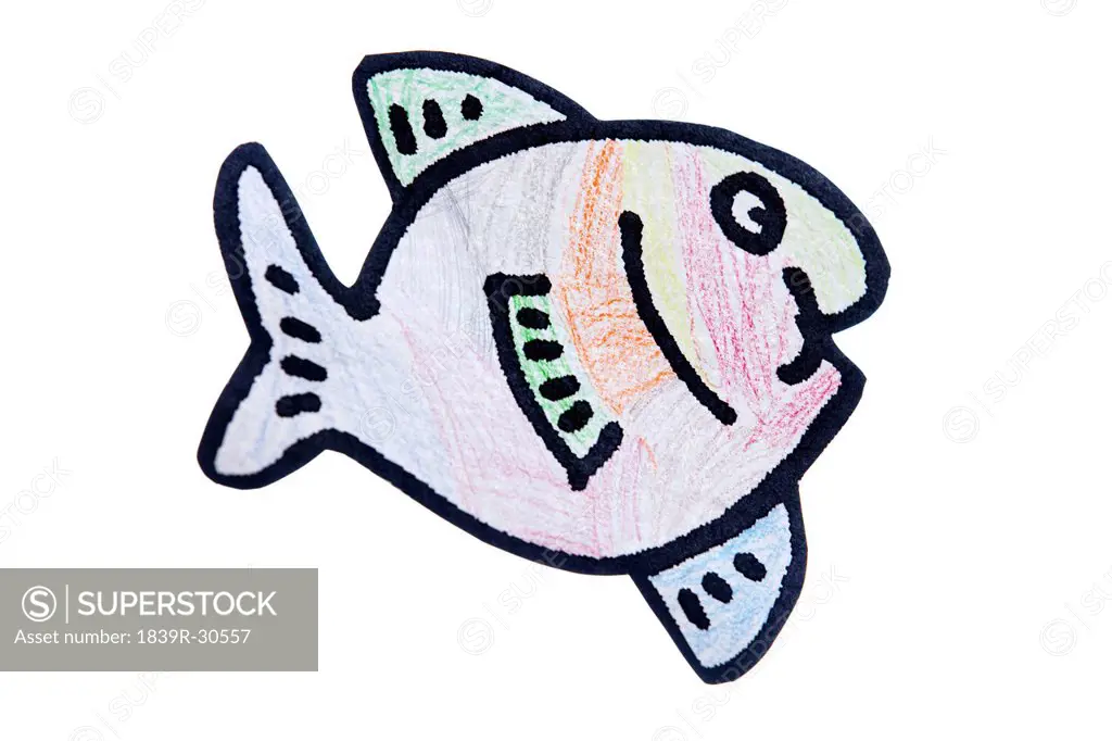Children´s painting of fish