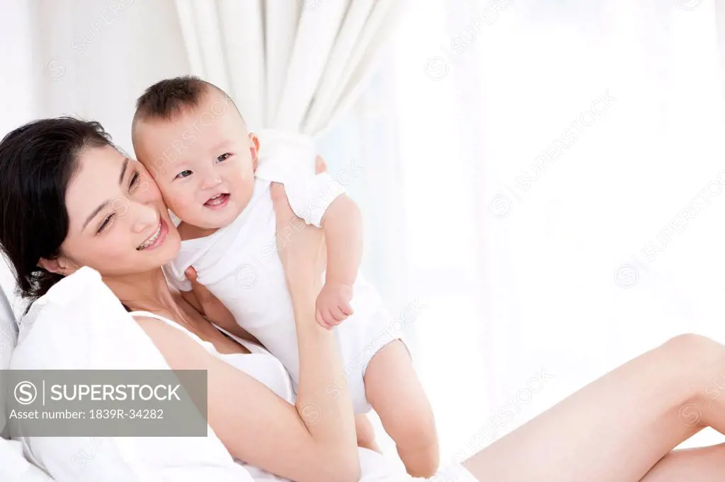 Wonderful time between mother and baby