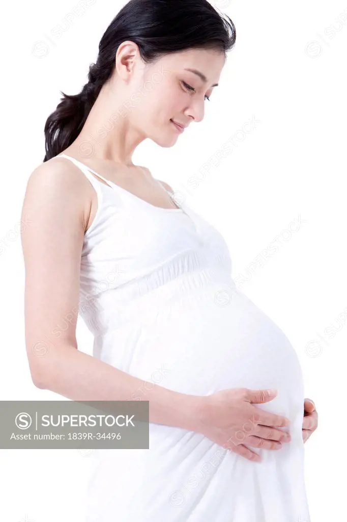 Cheerful pregnant woman