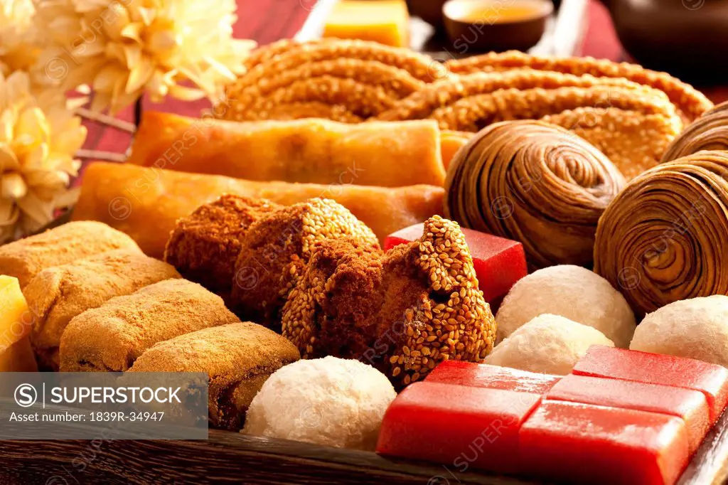 Various kinds of Chinese traditional food