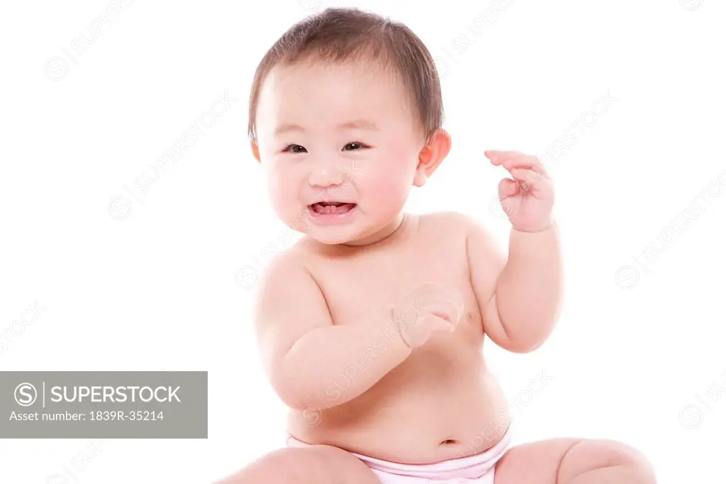Cute baby girl with sweet smile