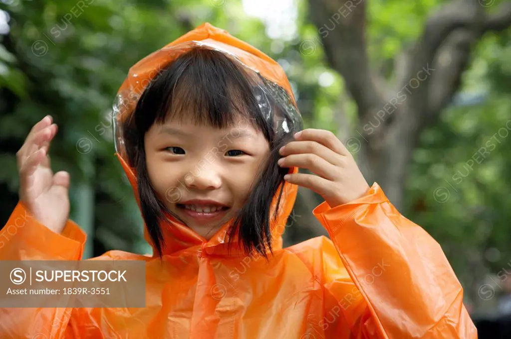 Girl Standing In The Rain