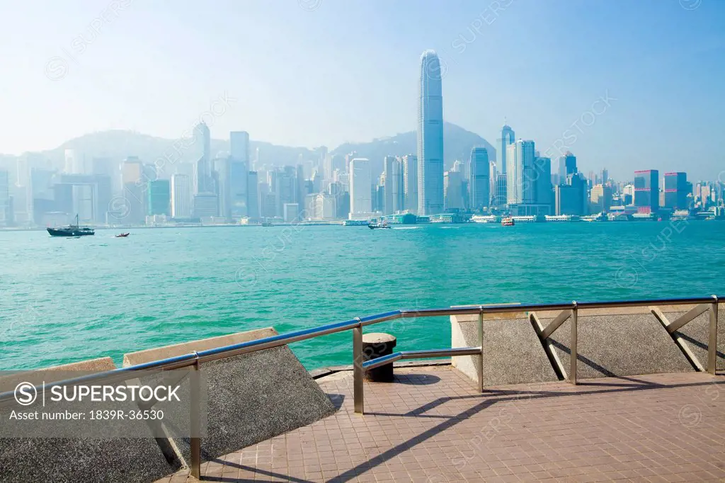 Beautiful sight of Victoria Harbor, Hong Kong, China
