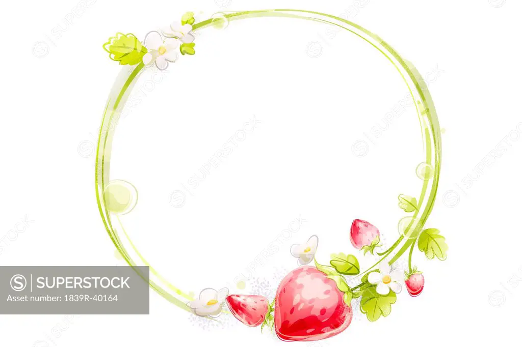 Creative strawberry wreath