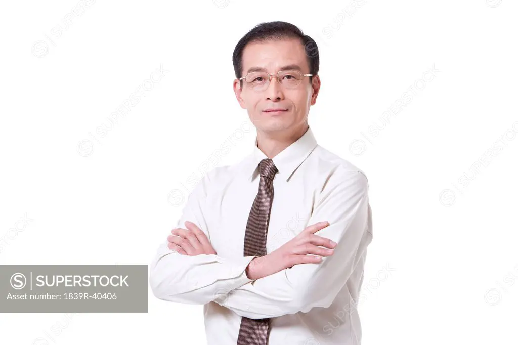 Professional businessman arms crossed