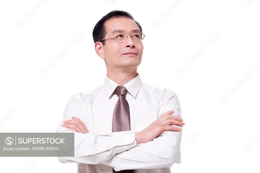 Professional businessman arms crossed