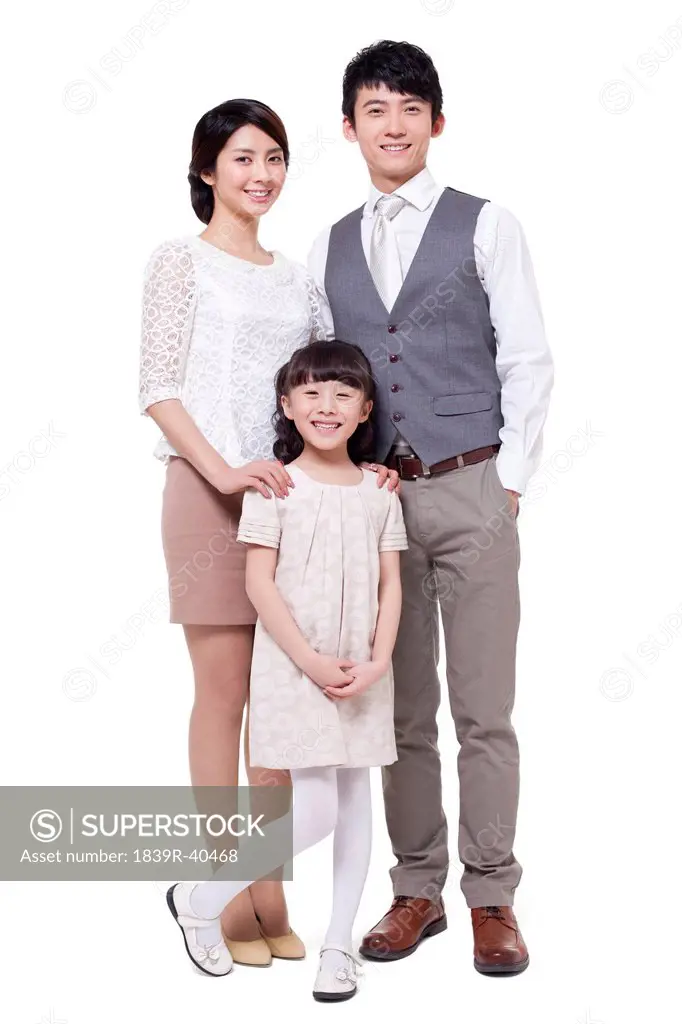 Portrait of young family