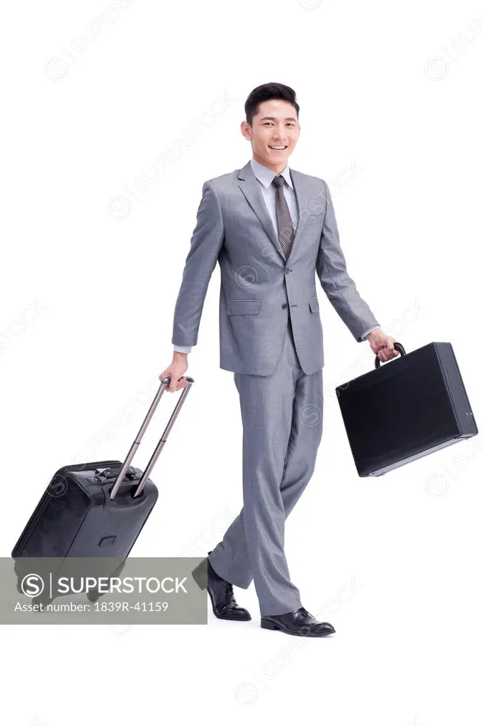 Young businessman travelling