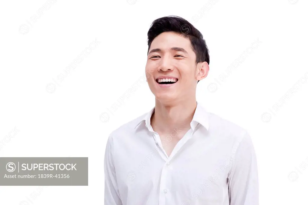 Portrait of cheerful young man