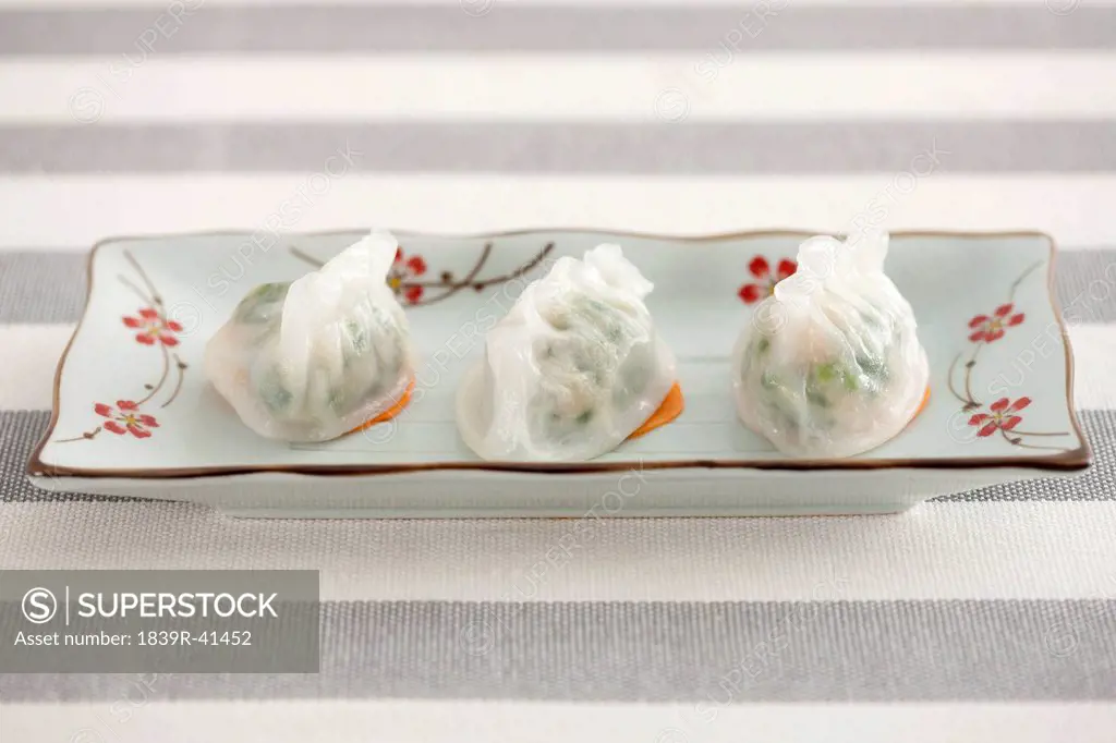Chinese food shrimp dumplings