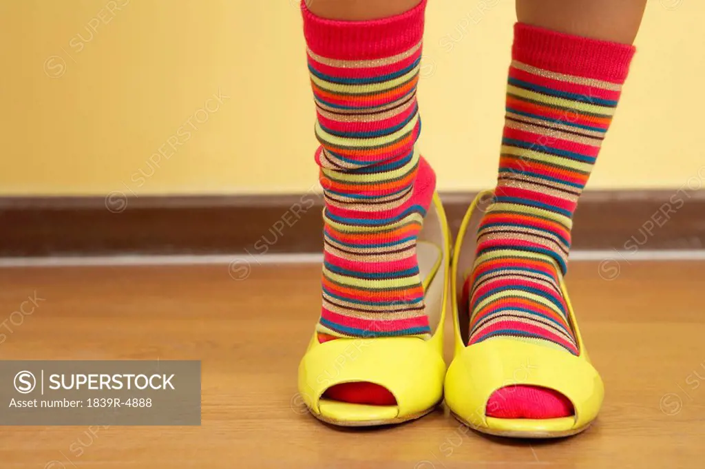 Close_Up Of Girls´ Shoes And Socks