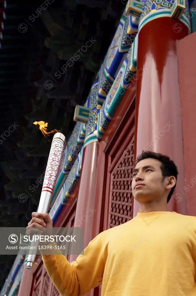 Athlete Carrying Olympic Flame