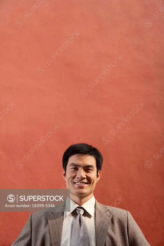 Businessman Looking Up