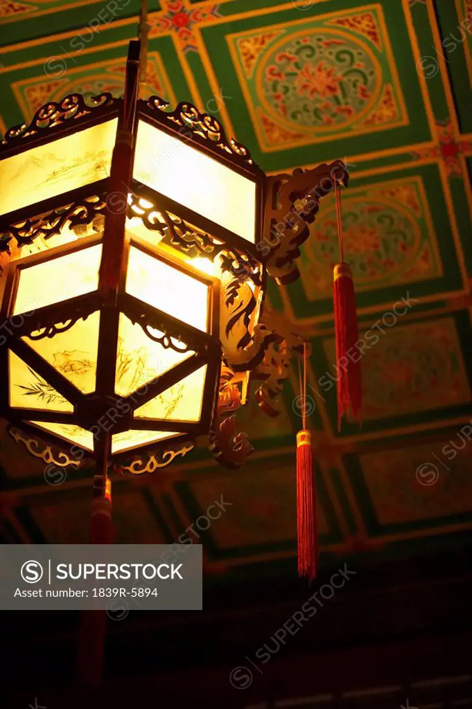 An Illuminated Indoors Lantern
