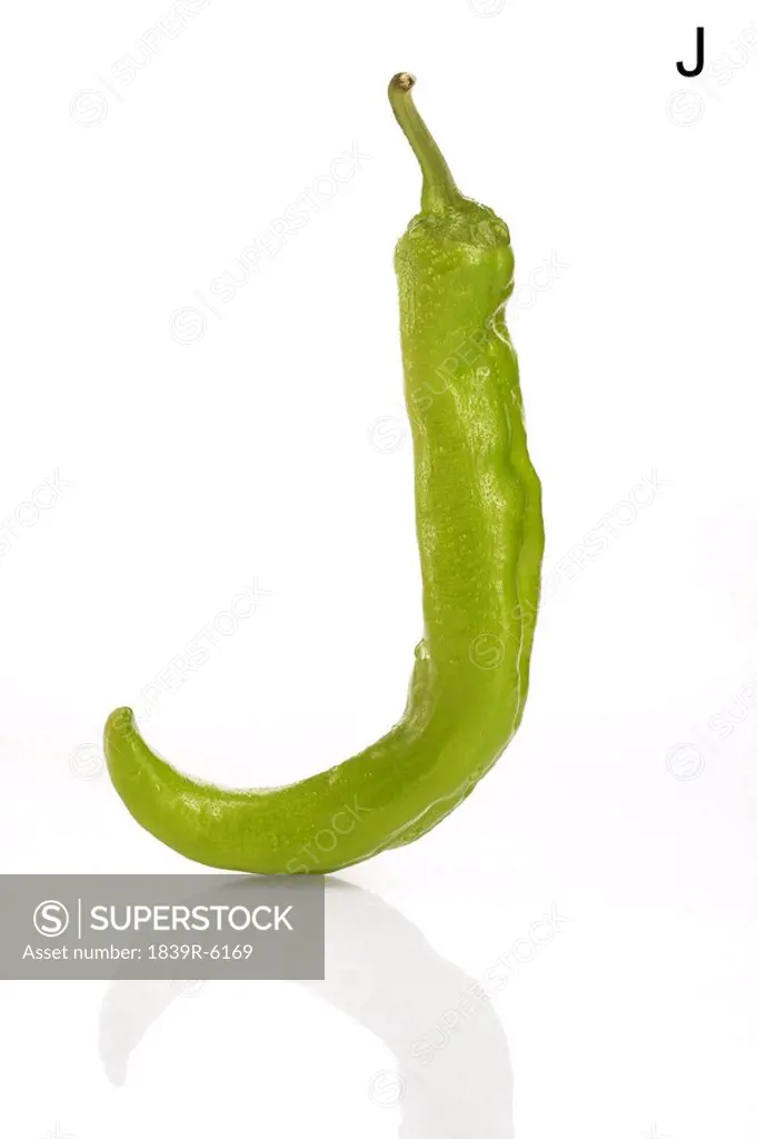From the Health_abet, the Letter J, a green chili pepper.