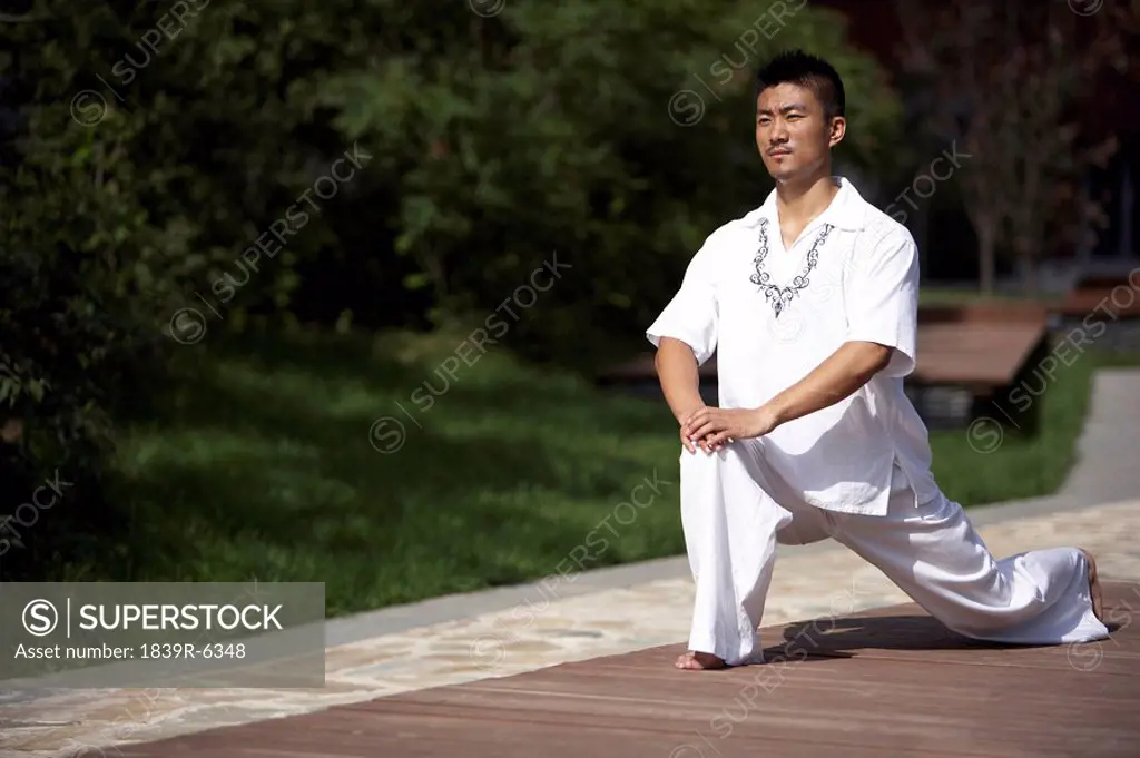 Man Meditating Outdoors