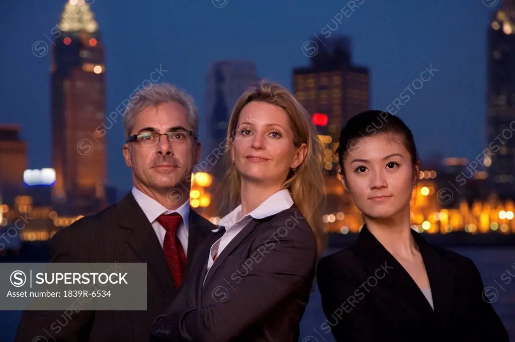 An international business team in Shanghai