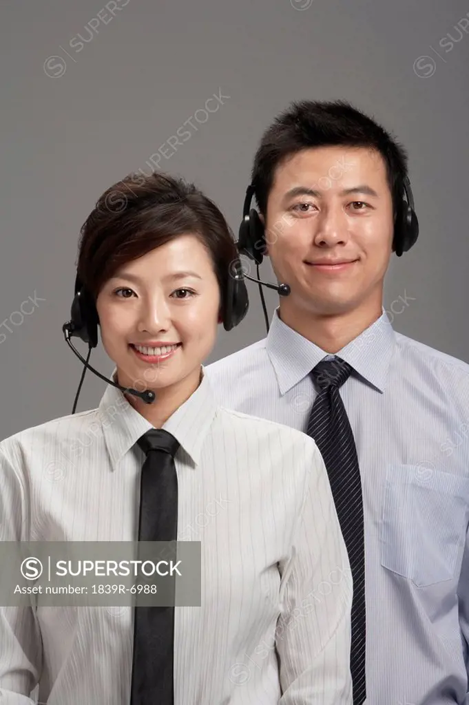 Portrait of a phone service team