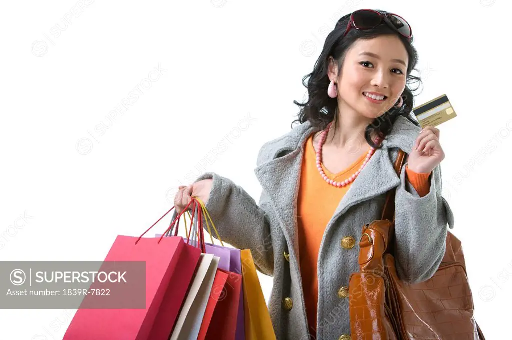 Young woman with a credit card