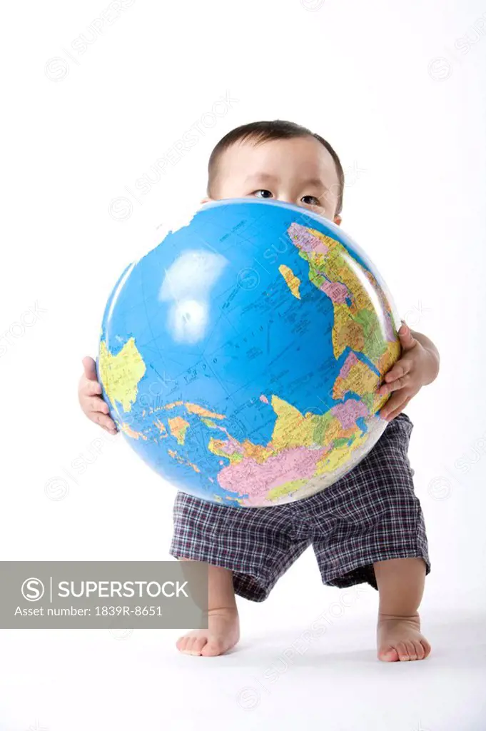 Infant with globe