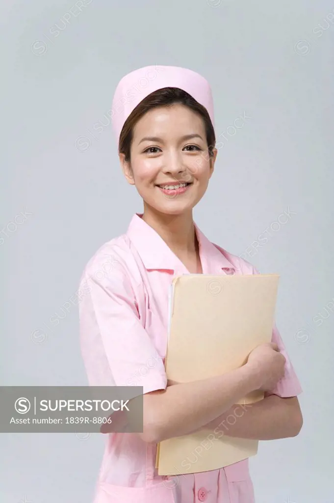 Nurse in pink uniform
