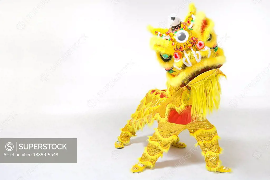 Chinese traditional lion dancing