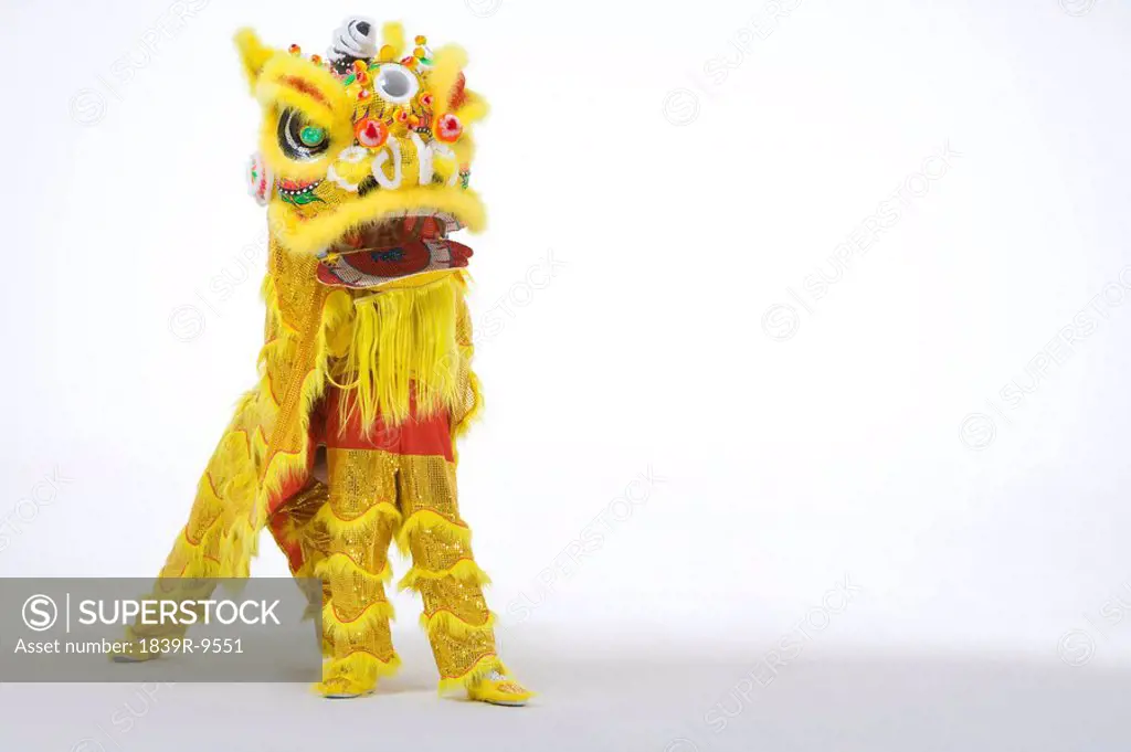 Chinese traditional lion dancing