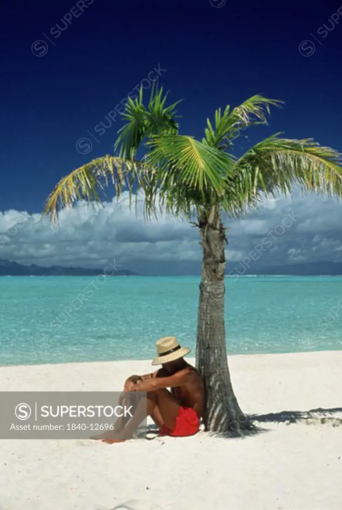 Island of Bora Bora, Society Islands, French Polynesia, South Pacific.