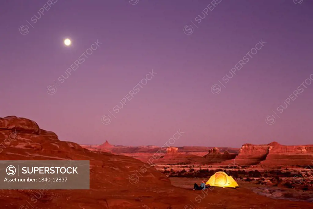 Back country camping in the Needles District of Canyonlands National Park, Utah.