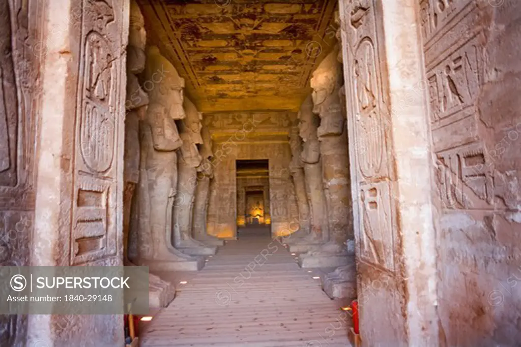 The Archaeological site of the Temple of Ramesses 11 at Abu Simbel