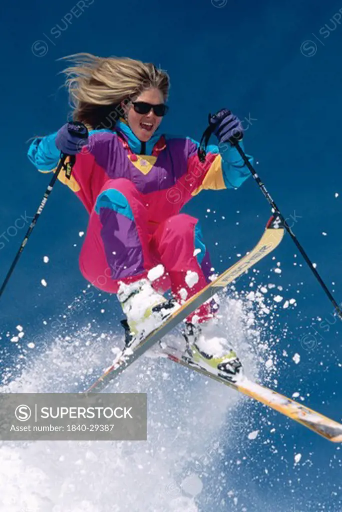 Woman skier, Alta, Utah