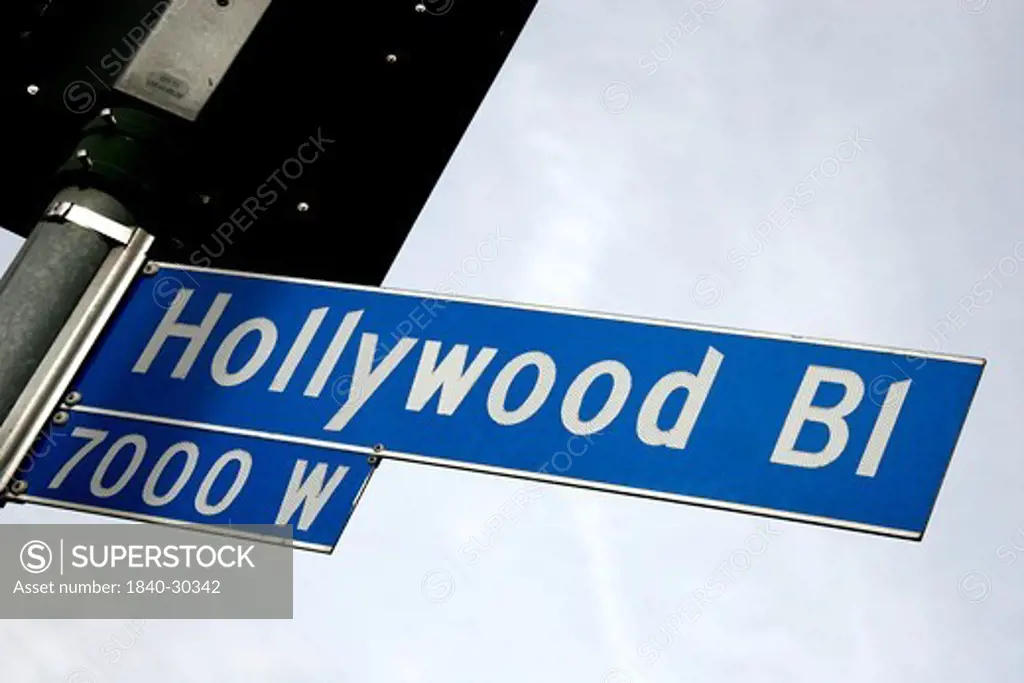 The Street Sign Of Hollywood Boulevard