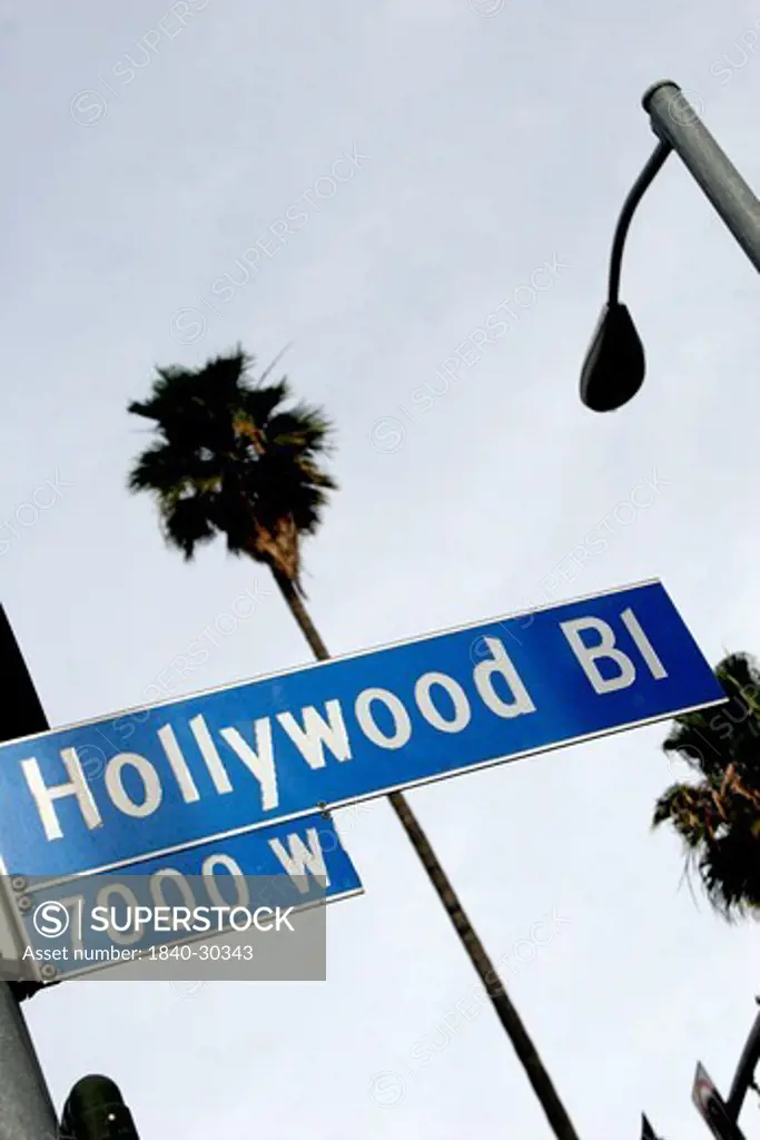 The Street Sign Of Hollywood Boulevard