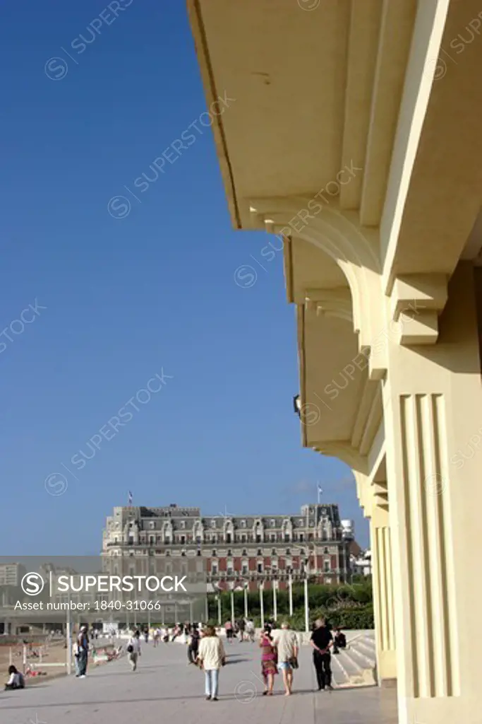 View of Hotel du Palais from Grande Plage prom