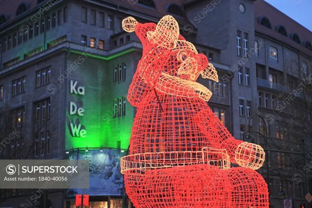 Germany, Berlin, Kurfurstendamm, Christmas, KaDeWe department store