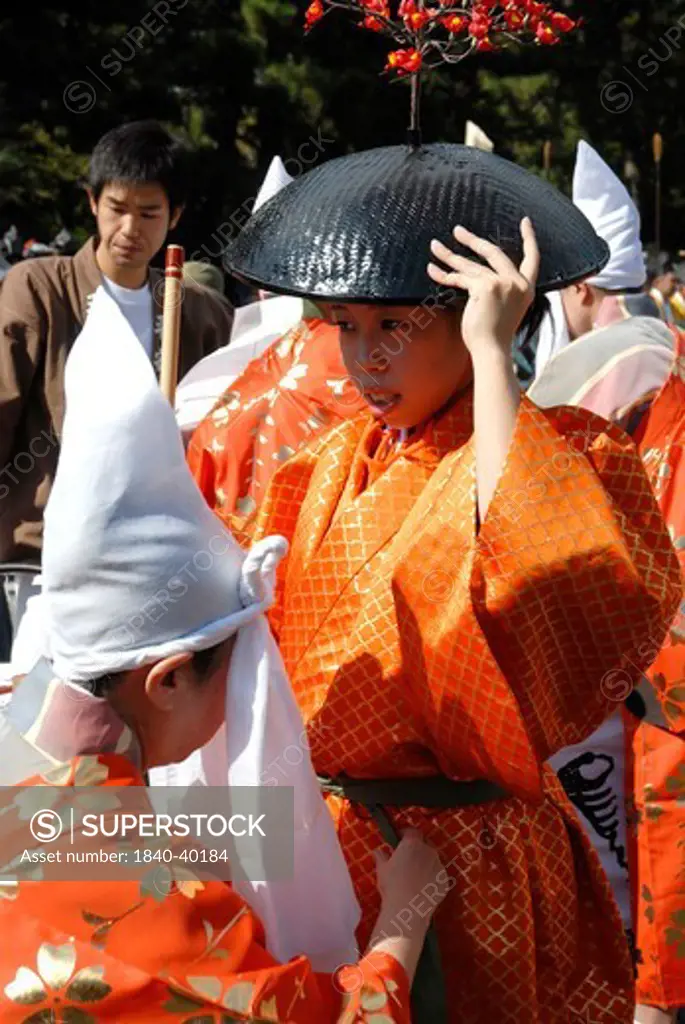 Performer at the Jidai Matsuri in Kyoto Japan
