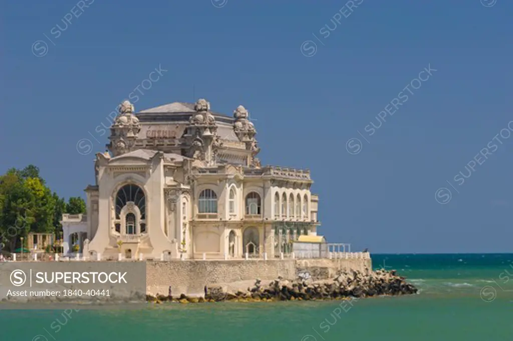 Casino building at the seafront,  Constanta, Black Sea coast, Romania