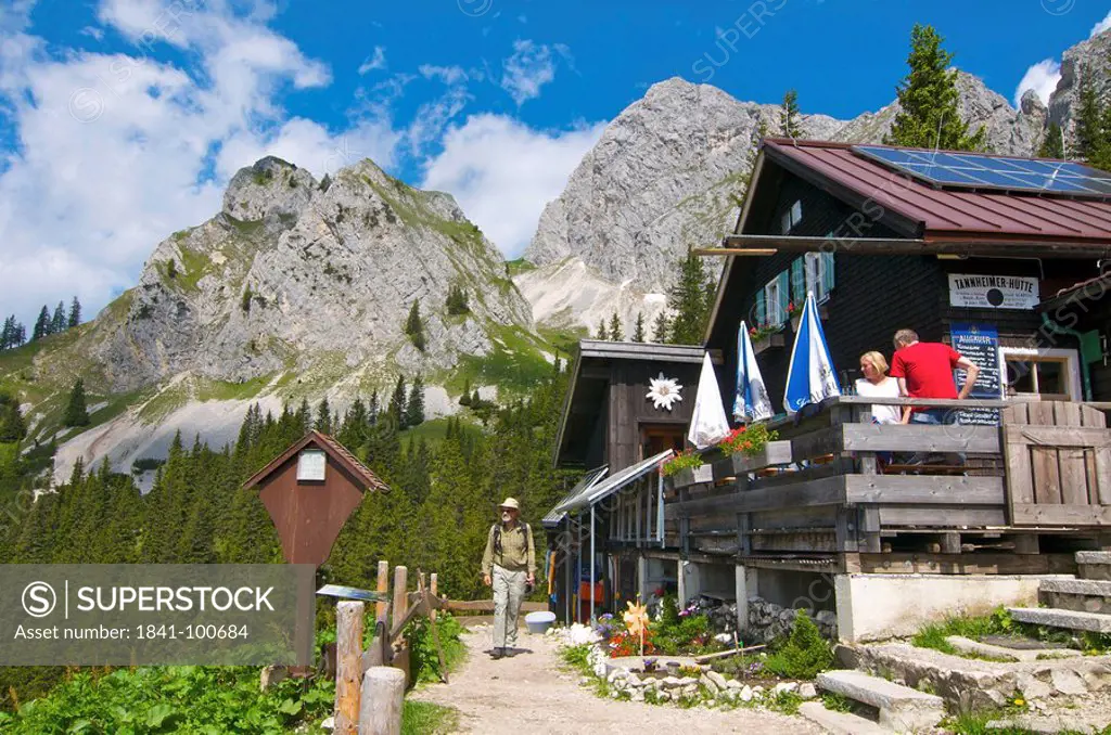 Tannheimer Huette, Tannheimer Berge, Tyrol, Austria, Europe