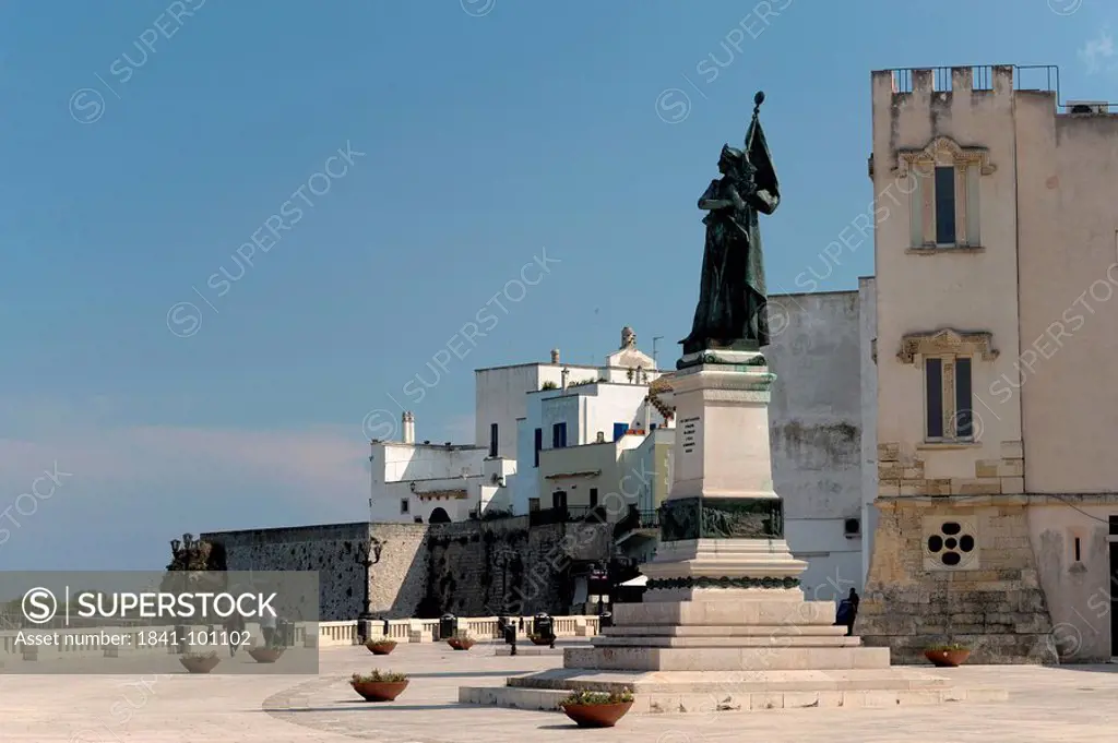 Statue on a square in Otranto, Italy
