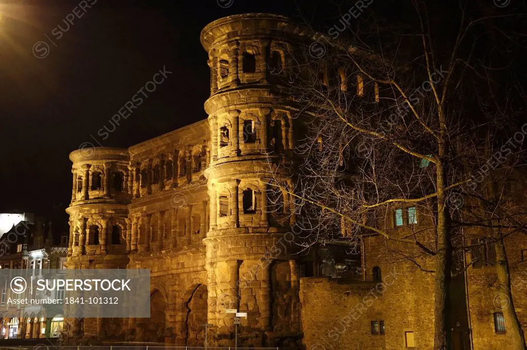 Porta Nigra at night, Trier, Germany