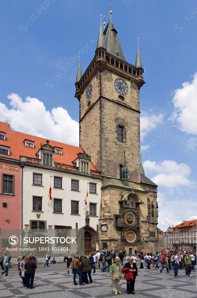 Old Town Square with Town Hall, Prague, Czech Republic