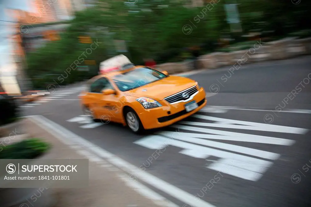 Yellow cab, New York City, New York State, USA, America