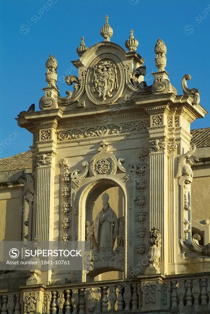 High section view of church, Basilica Di Santa Croce, Lecce, Apulia, Italy