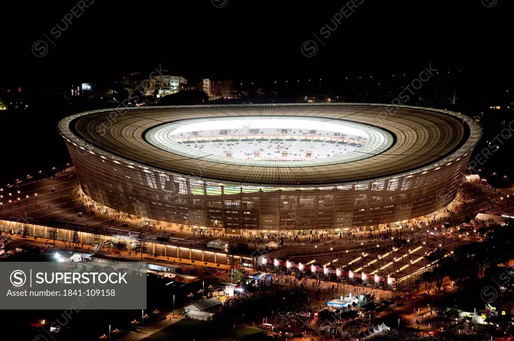 Cape Town Stadium at night during FIFA World Cup 2010, Cape Town, South Africa