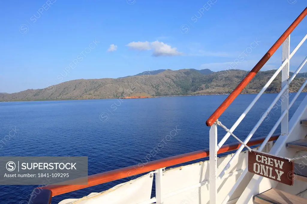 Cruise liner in front of Komodo, Indonesia, Asia