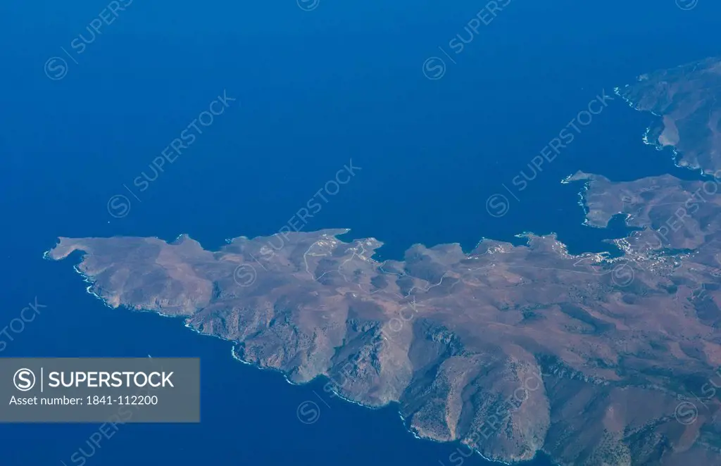 Aerial view of the Greek Island of Kythnos
